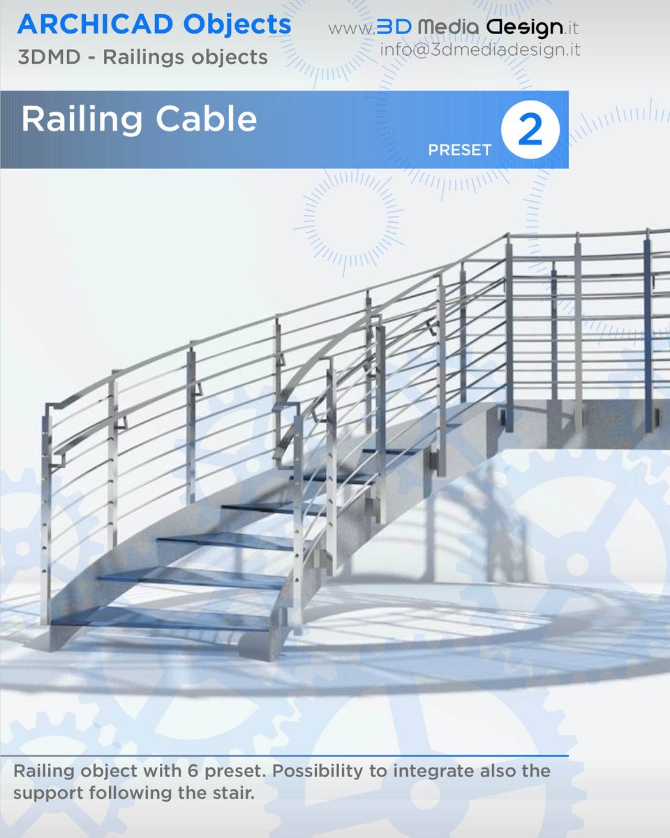 Archicad Railing Objects
3DMediaDesign - Update v.4.6 available
3dmediadesign.it/objects.html

#Archicad #Railing #Graphisoft #BIM #Buildinginformationmodeling #BIMX #ArchicadUser #archicadrender #Buildinginformationmodeling #archicaddesign #Archicad24 #OpenBIM #BIMcloud