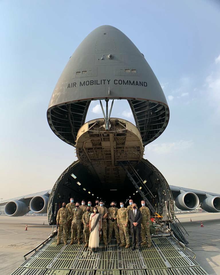 The first consignment of  #COVID19 relief shipments from the United States arrives in India #IndiaFightsCorona  #Unite2FightCorona: ANI