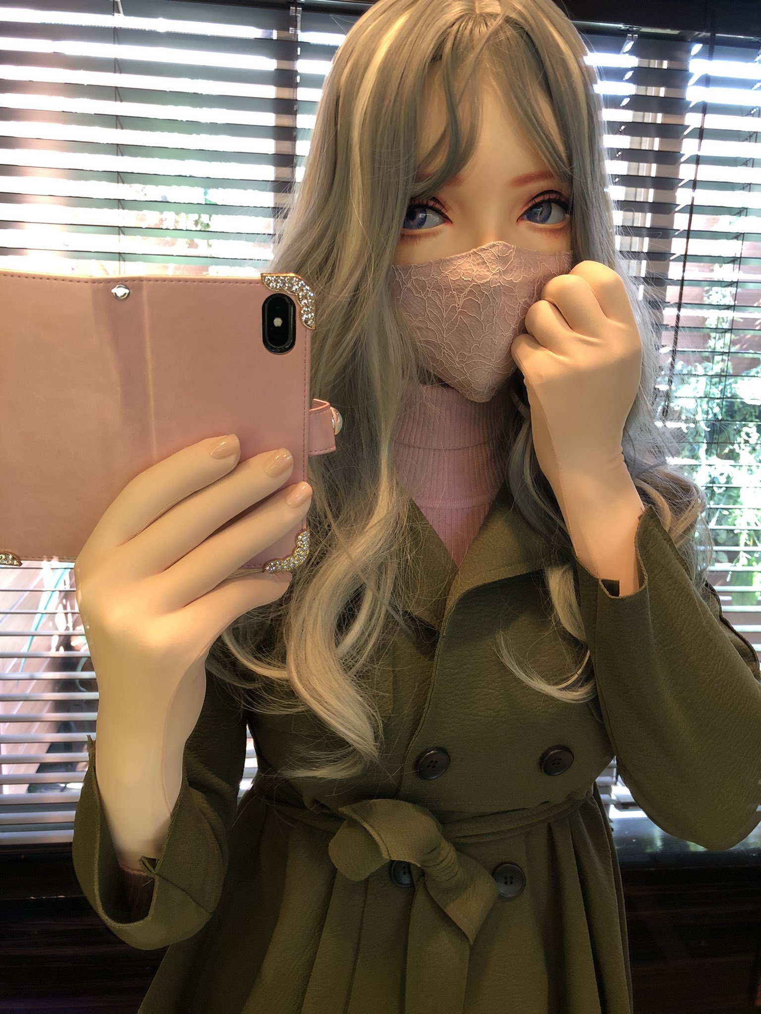 朝霧ぴよ子 やっぱりマスクすると顔がつよつよになるな ピンクかわいいしマスク最高 T Co 55uhzbfbxy Twitter