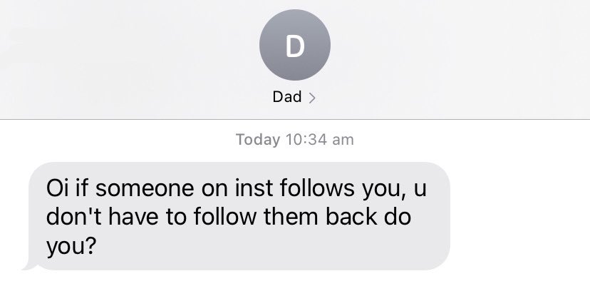 Dad on Instagram for 2 days and already feeling the Insta-politics.