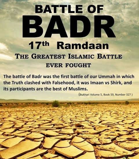 Let's Start the trend with Hashtag
#GhazwaBadr_VictoryofTruth in the remembrance of the great day When the Almighty Allah separated Truth from Falsehood, Light from Darkness.Ghazwa Badr, the first battle fought between Islam & Kufr in the month of Ramadan, named as Yaum-ul-Furqan