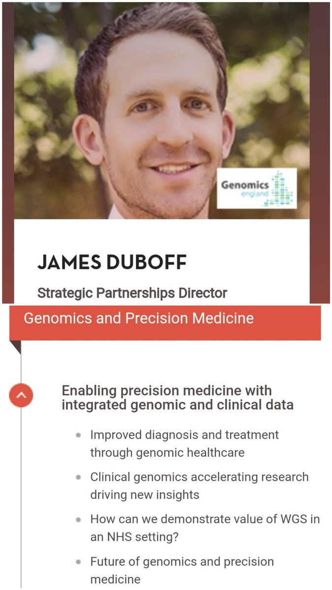 JamesDuboff's tweet photo. Integrated analysis of #WholeGenomeSequence with linked #clinical records can guide accurate molecular #diagnosis and optimal treatment avenues for patients #Clinicalgenomics enabling #PrecisionMedicine @GenomicsEngland #genomichealthcare #Genomics
#digitechpharma #corvusglobal https://t.co/OtYpEZjK64