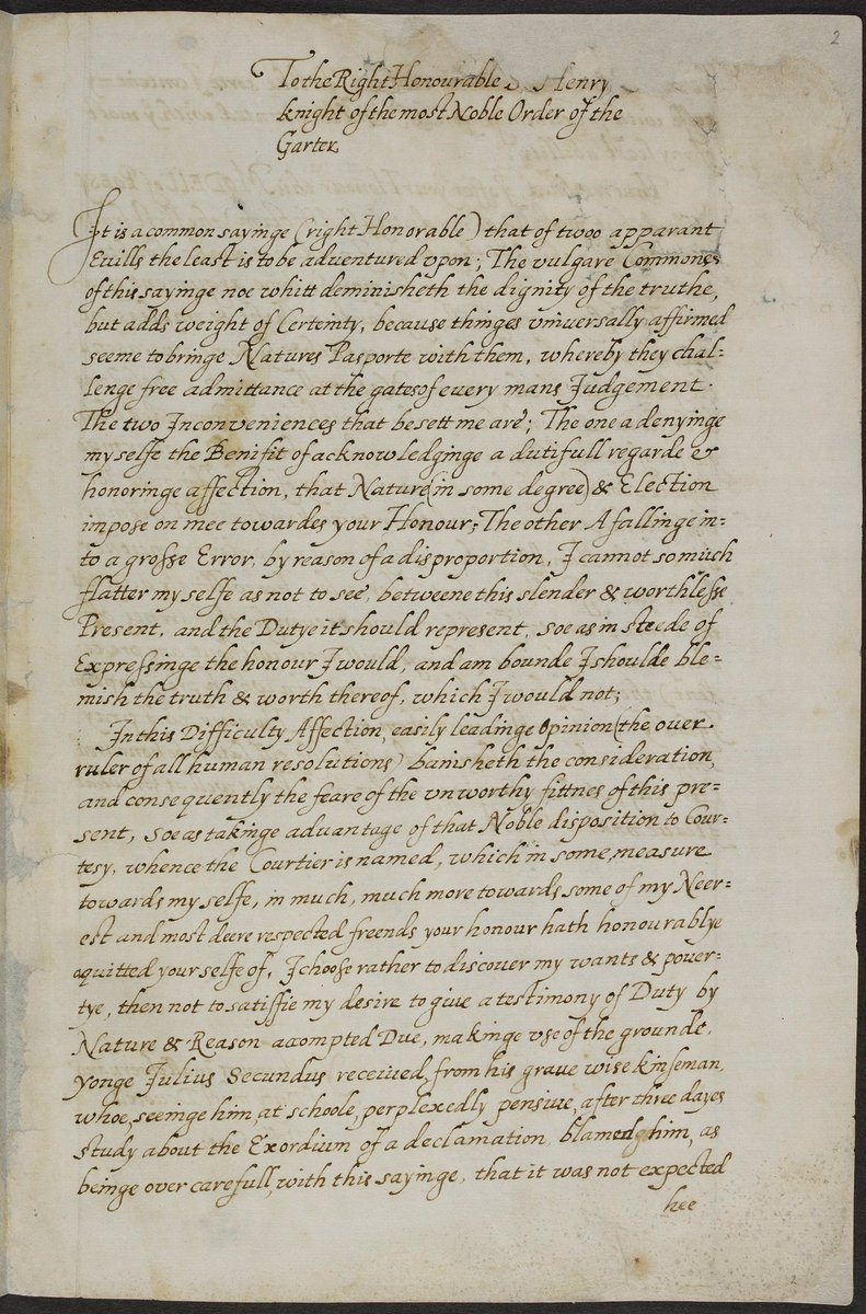 Finally for your delectation, here is William Scott’s The Modell of Poesye (1599), in a manuscript containing the author's notes and revisions.This guide to composing and appreciating poetry is one of the earliest examples of English literary criticism. https://www.bl.uk/collection-items/the-modell-of-poesye-1599