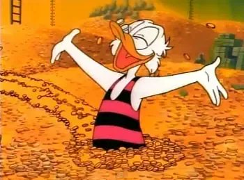 Paul PJ Lewis on Twitter: "Scrooge McDuck was a bad businessman. The 80s  was key time to invest in real estate. Instead he pointlessly built a coin  swimming pool. Terrible role model