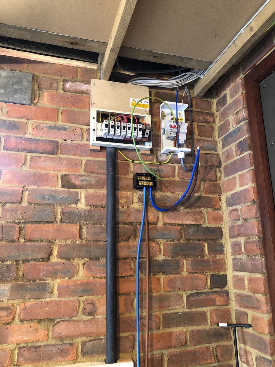 garthpollock's tweet photo. Getting the supply in for the #smart #cabin. @LoxoneUK controls for lighting and #underfloor heating going in next 👌🏻👌🏻 https://t.co/b0P5sZapYQ