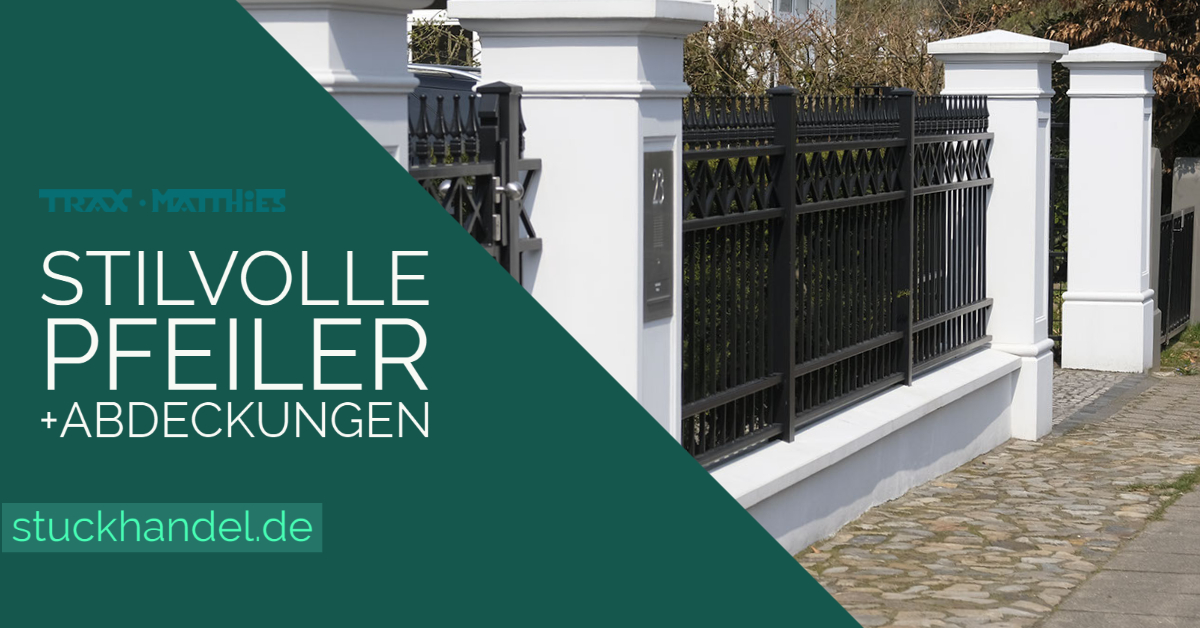 Zaunpfeiler, Torpfeiler für eine stilvolle Grundstücksbegrenzung. stuckhandel.de/zaunpfeiler.htm

#zaunpfeiler #torpfeiler #beton #stuckpfeiler #hausbau #immobilien #zaunbau #galabau #bauen #garten #architektur #traxmatthies #exteriordesign