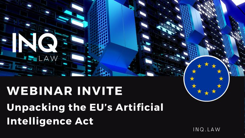 INQ Law (@inqlaw) on Twitter photo Join us for an INQ Webinar on #EU's proposed #AIregulations, released on April 21. @CJPiovesan and <a href="/CorriveauNoel/">Noel Corriveau</a> will discuss main aspects of the regulations & what they mean for your organization. Register at: lnkd.in/e7Ug9TJ
#AI #Technology #Innovation #airegulations Join us for an INQ Webinar on #EU's proposed #AIregulations, released on April 21. @CJPiovesan and <a href="/CorriveauNoel/">Noel Corriveau</a> will discuss main aspects of the regulations & what they mean for your organization. Register at: lnkd.in/e7Ug9TJ
#AI #Technology #Innovation #airegulations