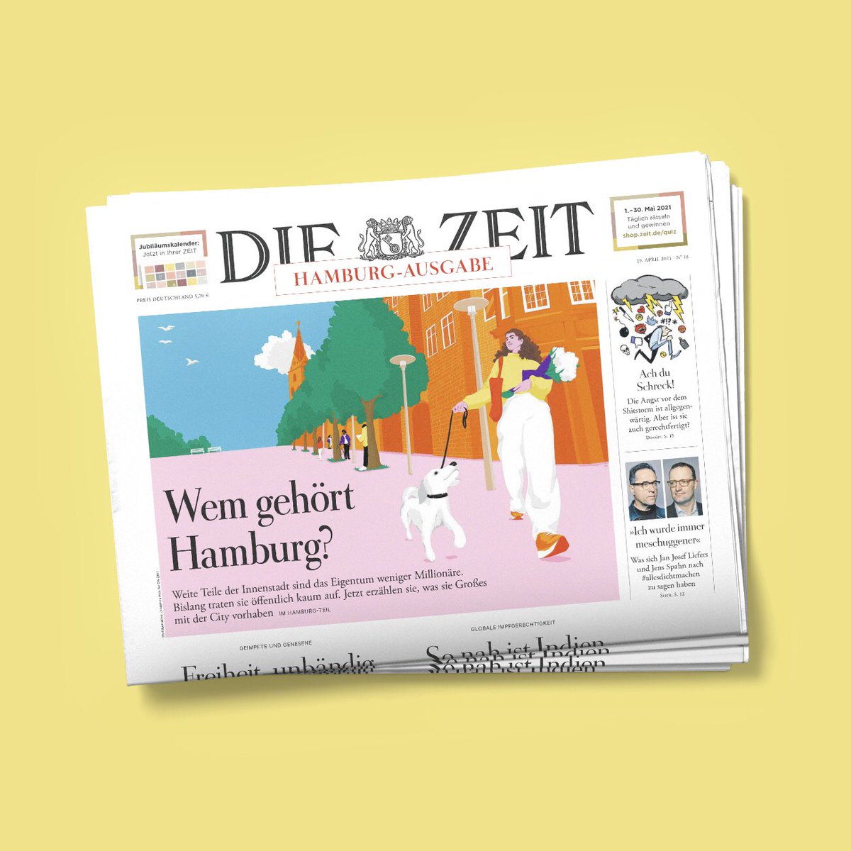 🤩 I did yesterday‘s cover for <a href="/DIEZEIT/">DIE ZEIT</a> Hamburg-Edition 

#Hannover #editorialillustration #cover #illustration #ArtistOnTwitter