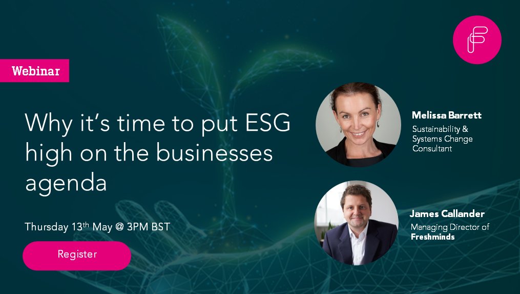 FMTalent's tweet photo. Sustainability expert Melissa Barrett, will join us for our next webinar to discuss setting the ESG agenda across businesses of all sizes. 

Register now - https://t.co/NErzCg2C7W.

#esg #sustainability #consulting https://t.co/qw48oqkbiV