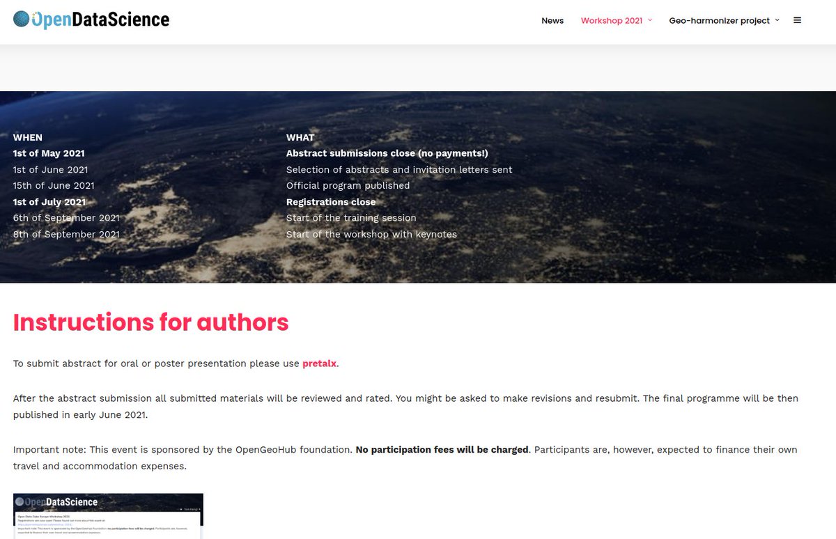 Just a reminder that the deadline for submitting abstracts for oral/poster at our Open Data Science Europe Workshop (6-10 Sept) is tomorrow 1st of May 2021. This is a NOT-for-profit event - NO registrations fees will be charged. To submit abstract visit: opendatascience.eu/workshop-2021-…