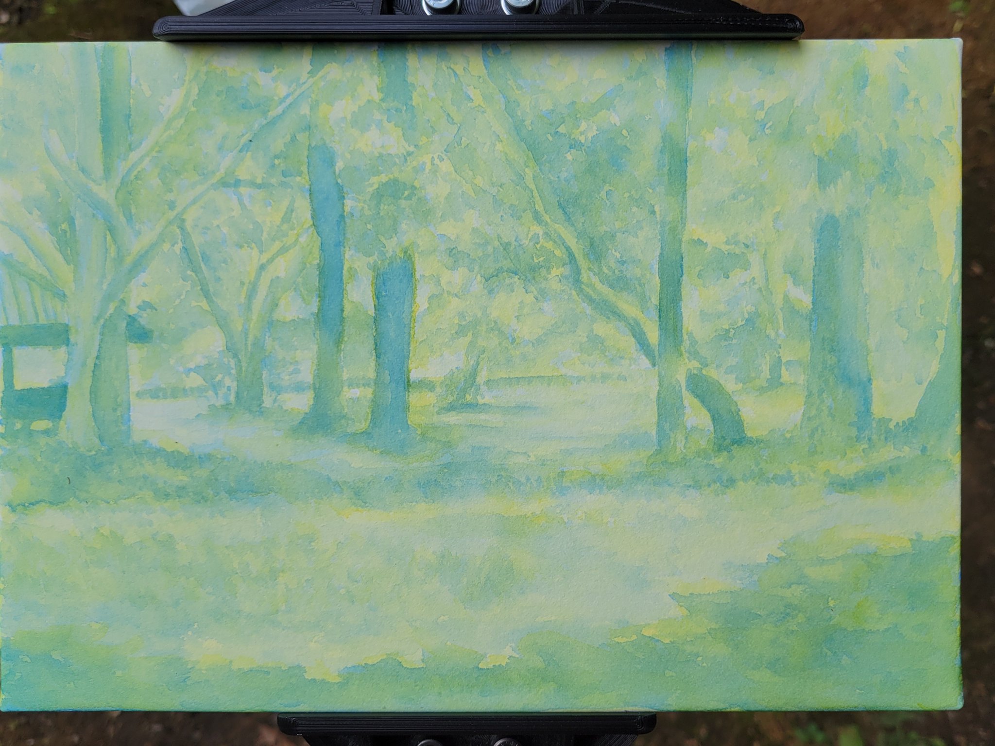 山口 泰 風景画家 3時間ほど描いてました Smサイズ 青黄赤の順で重ねました スケッチ 透明水彩 風景画 Watercolor Art アトリエの系譜 現代作家の環 T Co Fpjsglwjpx Twitter