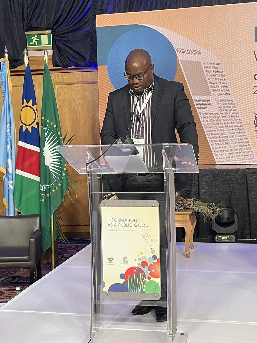 misazimbabwe's tweet photo. MISA Zimbabwe director @TabaniMoyo gets the ball rolling at the Africa Forum ahead of World Press Freedom Day. The theme is information as a public good. https://t.co/KM8YxffIXi