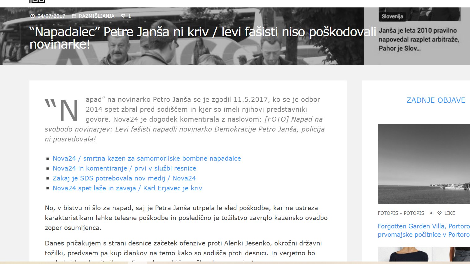 Petra Janša on Twitter