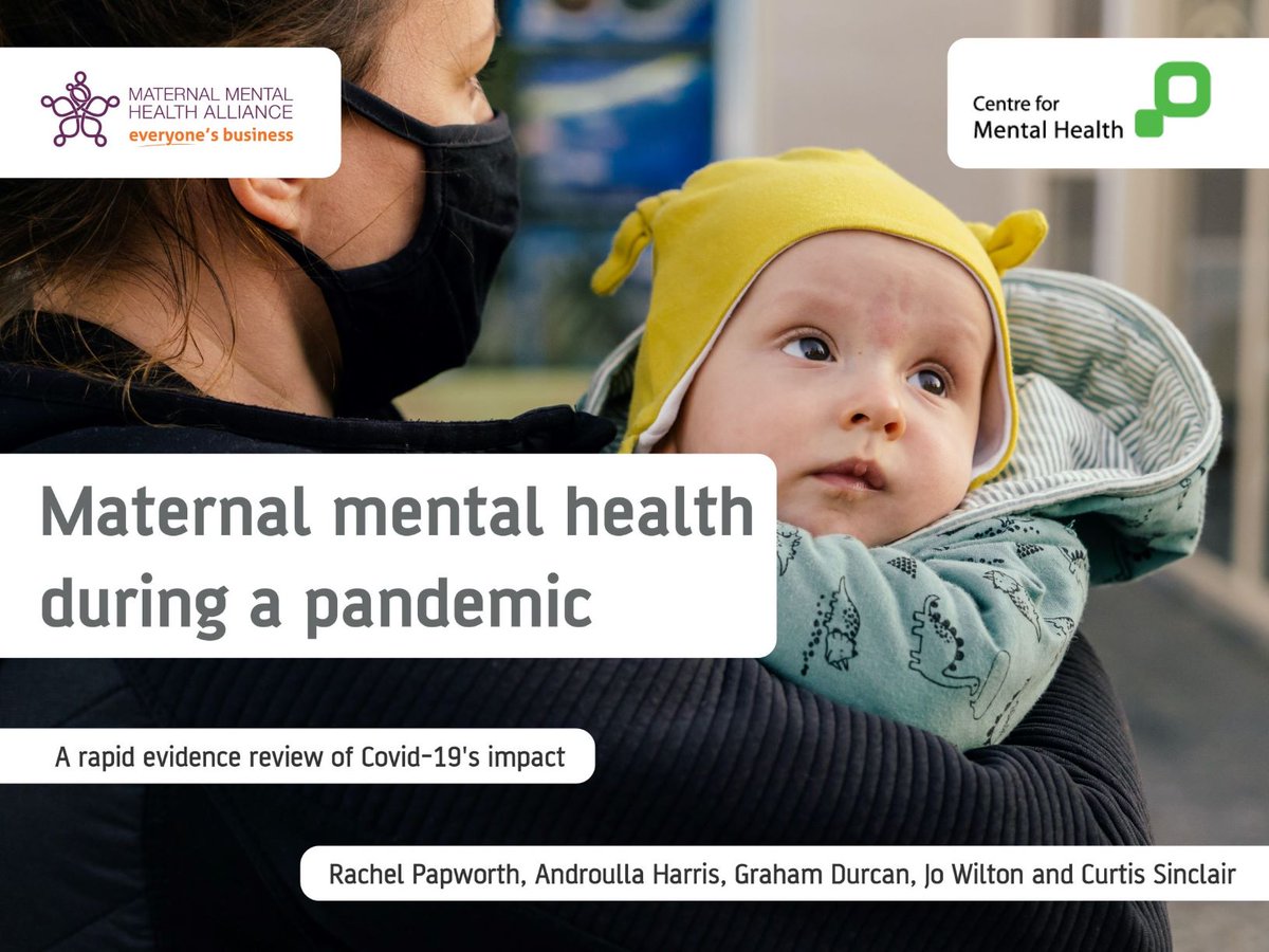 New mothers have faced increased risks to their #mentalhealth as a result of the pandemic according to this report from <a href="/CentreforMH/">Centre for Mental Health</a> and <a href="/MMHAlliance/">Maternal Mental Health Alliance</a>
bit.ly/MMHACovidReport #MaternalPandemic
<a href="/PMHPUK/">PMHP UK</a> <a href="/first1001days/">First 1001 Days</a> <a href="/dor_pip/">DorPip</a> <a href="/MarkWilliamsFMH/">Fathers Mental Health UK</a> <a href="/lucianaberger/">Luciana Berger</a> <a href="/PNDandMe/">Rosey</a> <a href="/birth_better/">Make Birth Better</a>