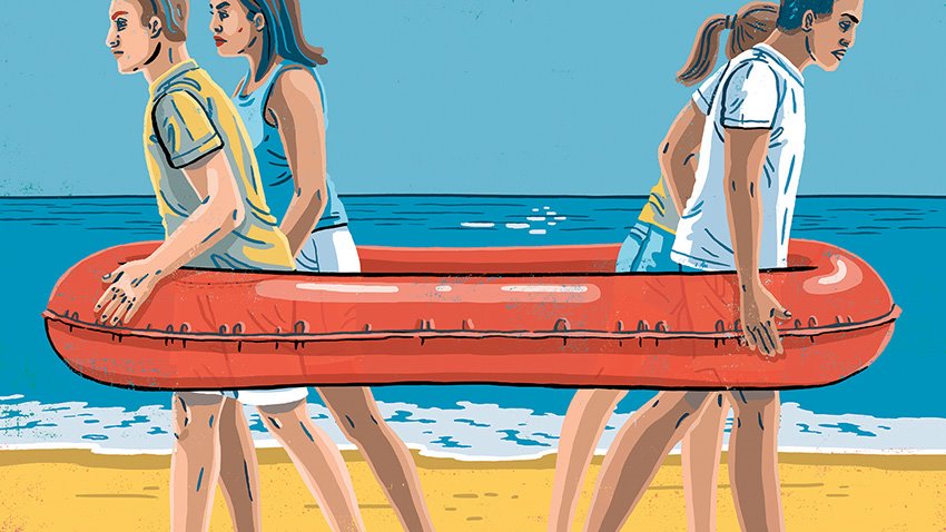 Don't think I ever shared this illustration for <a href="/washingtonpost/">The Washington Post</a> on here. Out a year ago, for a piece in the travel section on 'friendcations' going wrong #illustration #editorialillustration #conceptualillustration #illustrator