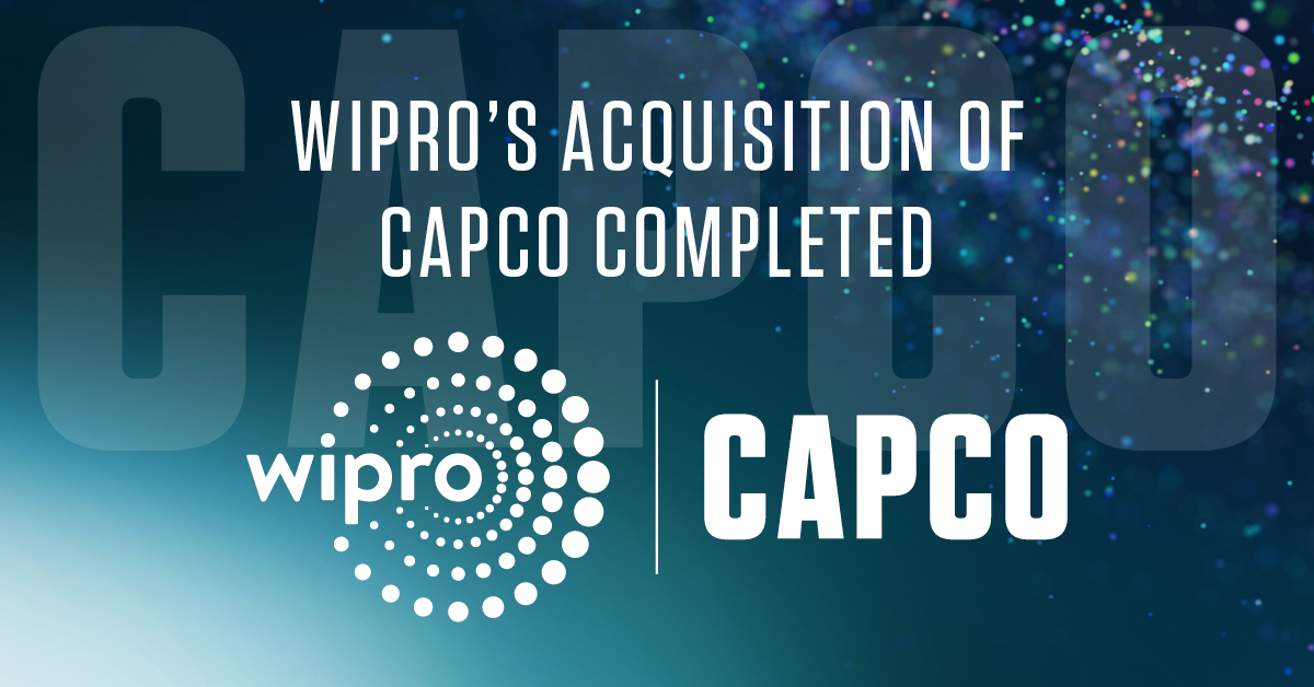 We are very excited to begin the next stage of <a href="/Capco/">Capco</a>'s extraordinary journey as part of the <a href="/Wipro/">Wipro</a> family, driving change across the global #finserv industry through innovative #technology and bespoke end-to-end solutions.