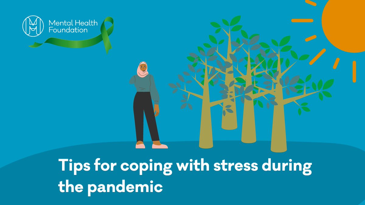 As it's the final day of #StressAwarenessMonth, we want to share some tips for coping with stress during the pandemic 

 🌳Try to go out for a walk each day
 📞Keep in touch with friends and family
 🍏Maintain a healthy lifestyle