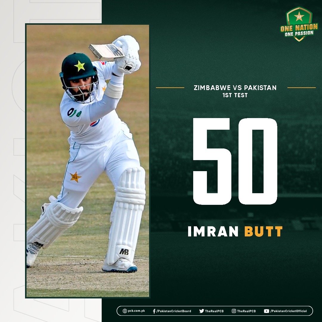 Pakistan Cricket Fifty Imran Butt Brings Up His Maiden Test Half Century Zimvpak Harhaalmaincricket Backtheboysingreen Pakistan Cricket Fifty Imran Butt Brings Up His Maiden Test Half Century Zimvpak Harhaalmaincricket Backtheboysingreen