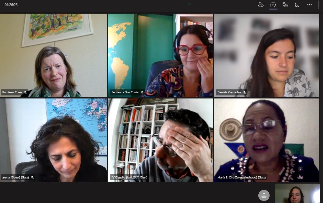 Defending #HumanRights in #Colombia is a high-risk profession. The 🇨🇴 Congress must hold the government accountable &amp; create a Guarantees Verification Commission. We discussed with @Mariearenaps what #Europe can do to defend the defenders <a href="/PalomaValenciaL/">Paloma Valencia L</a> amnesty-international.be/colombia