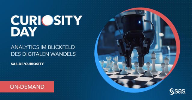 Sie haben den Curiosity Day verpasst? Kein Problem: Sie können alle Inhalte jetzt on-demand ansehen! #KI #AI #Analytics bit.ly/3e5WiCh