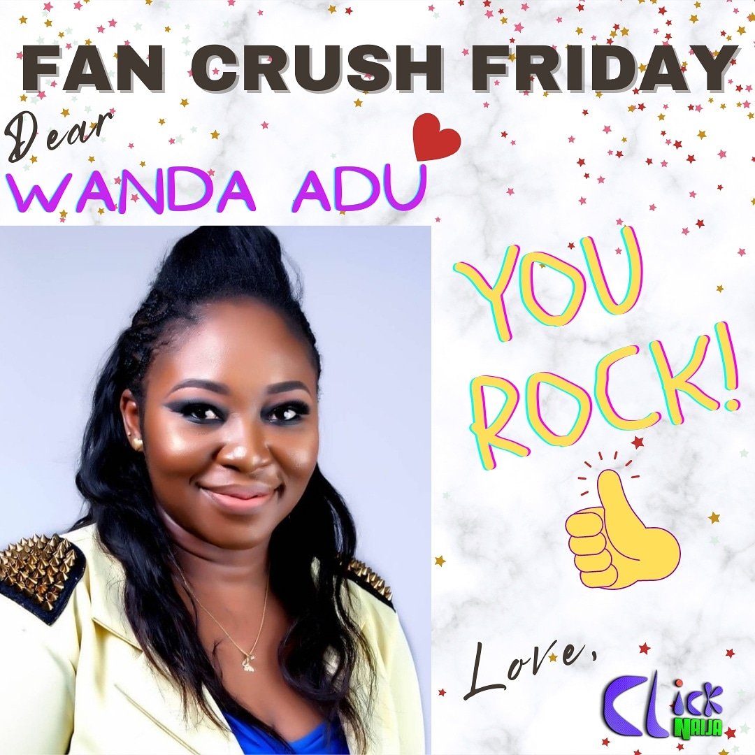ClickNaija1's tweet photo. Our #FanCrush this #Friday goes to a phenomenal woman, @wanda Adu.
Thank you for always engaging with our posts.
To be our Fan Crush next week,
Like, Comment, and Share our content.
#ClickNaija #fridaymood #crush #fridaymorning https://t.co/bu3j0izRX8