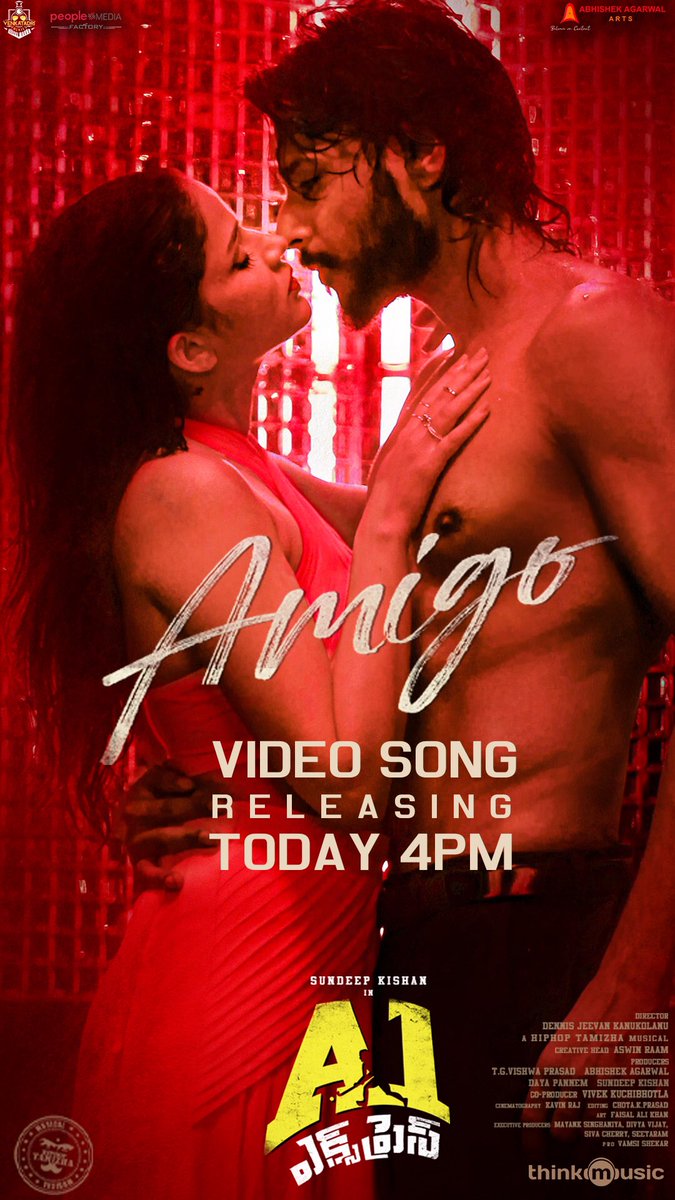 Tweeps!
Get ready to tap your feet to this ultimate dance track #Amigo from #A1Express 🏑
Dropping #Amigo Video Song At 4️⃣PM today

A @hiphoptamizha Musical!
@sundeepkishan @Itslavanya #DennisKanukolanu 
@AAArtsOfficial @peoplemediafcy @TalkiesV @innogenga