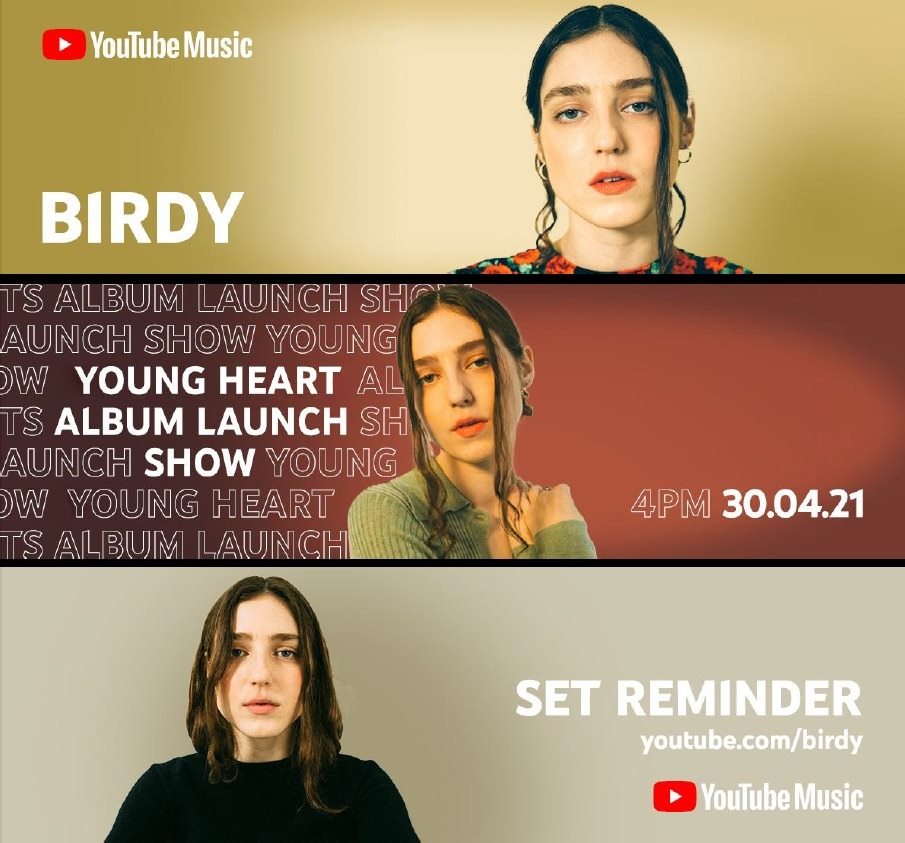 birdy's tweet photo. I’m going to be performing live on @youtubemusic at 4pm bst today to celebrate release day, I hope you can join me x https://t.co/GQbrZUCLzS https://t.co/6McbmCf2Rp