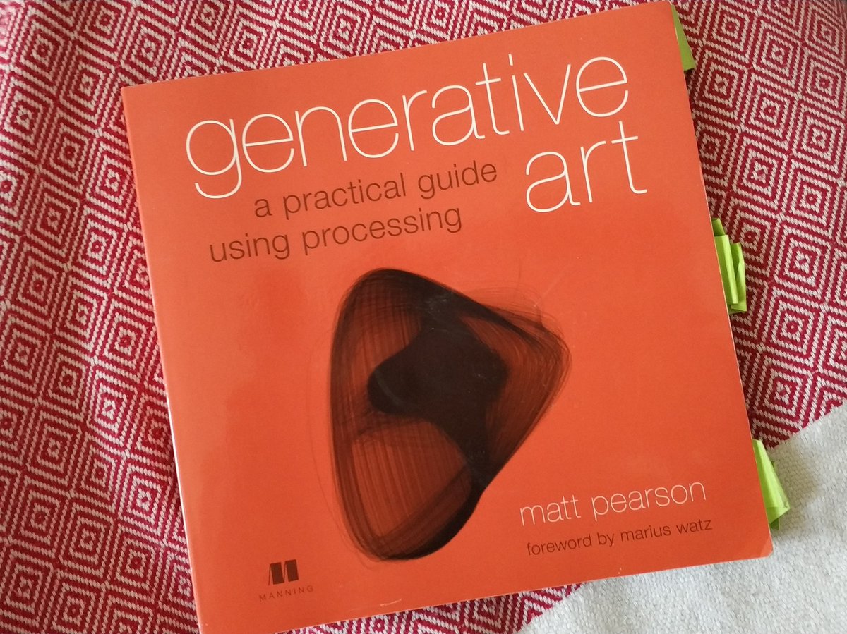 I forgot to attach the picture of the book! #generative  #generativeart  #processing  #creativecoding  #mattpearsonNot sure the author is on twitter... The foreword is by  @mariuswatz though. This thread will get to him later on... (To be continued...)