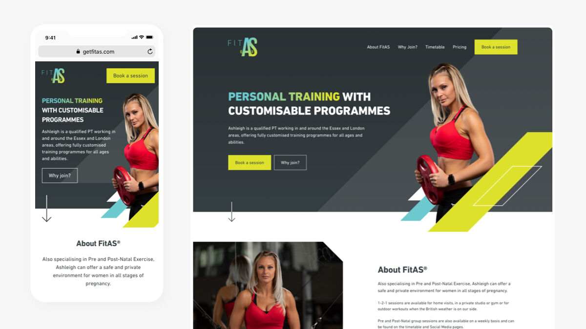 impactmedia's tweet photo. When clients launch new ventures, a single page website can sometimes be ideal.

For FITAS, we designed a custom single page site, integrated into WordPress for easy management. It includes a class timetable &amp; a booking form. 

#wordpress #fitnesswebsite #singlepagewebsite https://t.co/uUNosdYCJF