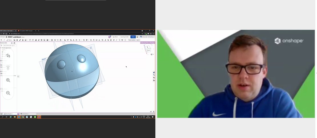 EberlBernhard's tweet photo. Heute sind wir beim 2. Tag der MINT Allianz Happy Birthday Feier dabei.
Schwerpunkt unserer Präsentation war eine live Demo von einem #EasterCoding Kurs. Unsere Auszubildenden Alex und Pierre haben gezeigt, wie leicht man einen Pac-Man in @Onshape modellieren kann.
@BMBF_Bund https://t.co/KV3PYXCnXf