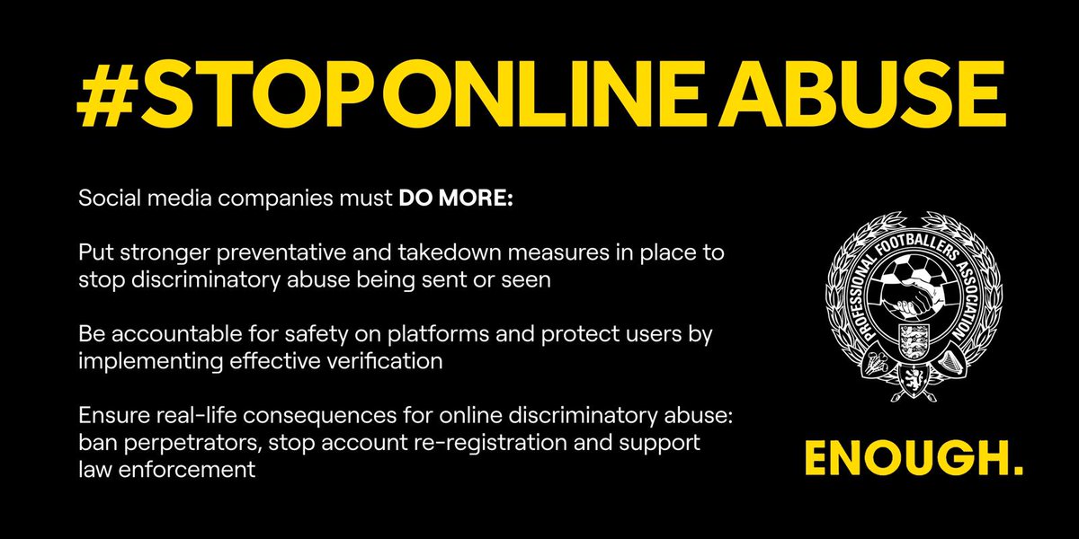 We are switching off our social media channels from 3pm on Friday 30 April, until 23:59pm on Monday 3 May, in response to sustained and ongoing online abuse.

#Enough | #StopOnlineAbuse