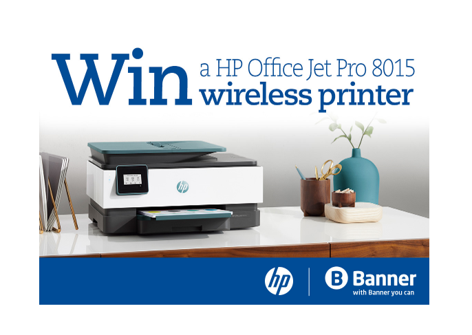 Banner_1's tweet photo. It’s #giveaway time!  

2 winners will get the chance to #Win a @HP Office Jet Pro 8015 wireless printer with two months Instant Ink trial.  

To enter: 
☑️ Follow us
☑️ RT this post

Ends 23:59 on 7th May 2021.
#funfriday https://t.co/XZQgFm1Luk