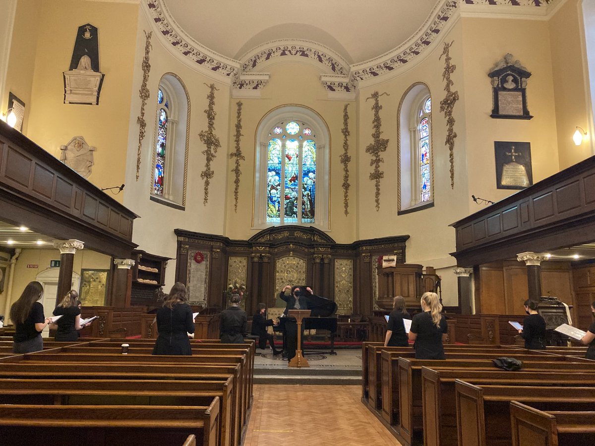 RIAMOpera's tweet photo. @RIAMDublin @BlanaidMurphy And we’re off!! First up in our day of #RIAM Chorale rehearsals with conductor @BlanaidMurphy @StAnnsChurch is Brahms Op 17 - 4 Songs for female voices.   

So glorious to hear the delicious harmonies rising up and out through the church...

@RIAMDublin #PerformanceSpotlightWeek https://t.co/F8EJni1THI
