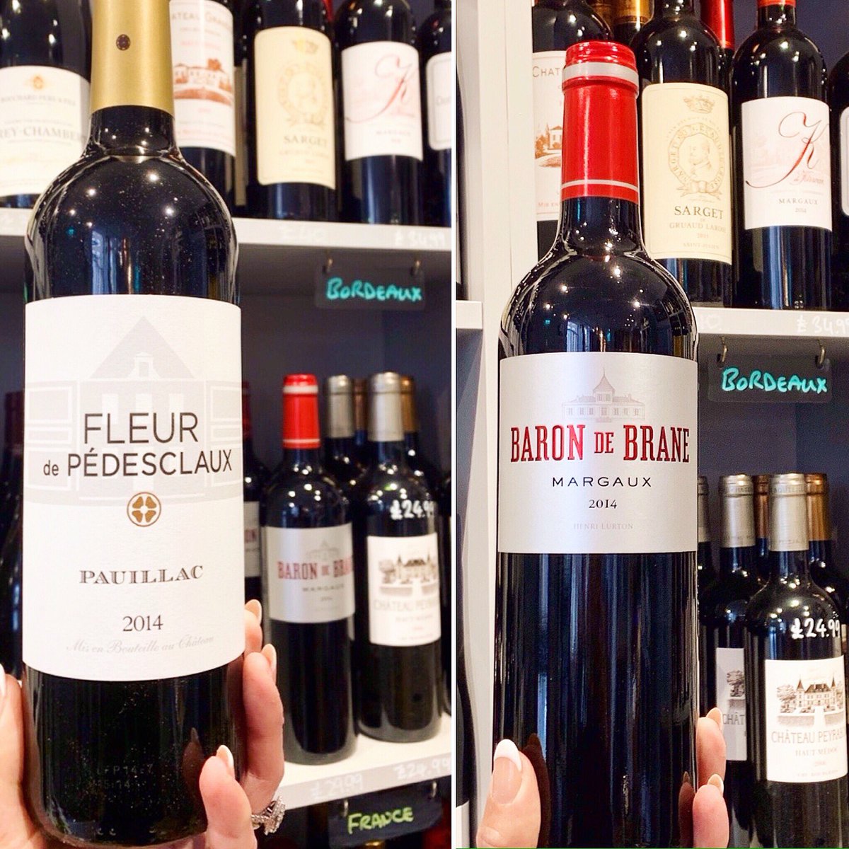 Friday is here and we’re all stocked up with some fabulous #wines for you to savour over the #weekend! 🍇 How about a #Bordeaux? Baron de Brane #Margaux 2014 has vibrant aromas of wild strawberries or maybe you'll go for the the silky textured Fleur de Pédesclaux #Pauillac? 🍇