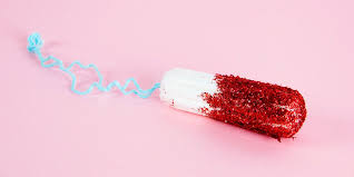 ... a tampon is held in place by the vagina and expands as it soaks up menstrual blood.