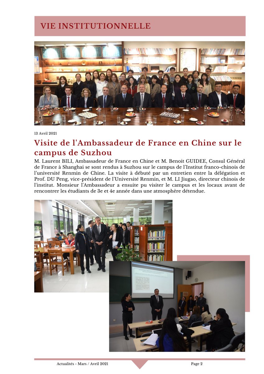 IFCRenmin's tweet photo. Les actualités de l'IFC Renmin en Mars / Avril 👉 https://t.co/1IPQBqRPlD 
@Sorbonne_Univ_ @univpaulvalery @KedgeBS https://t.co/Pa9RcB1B1F