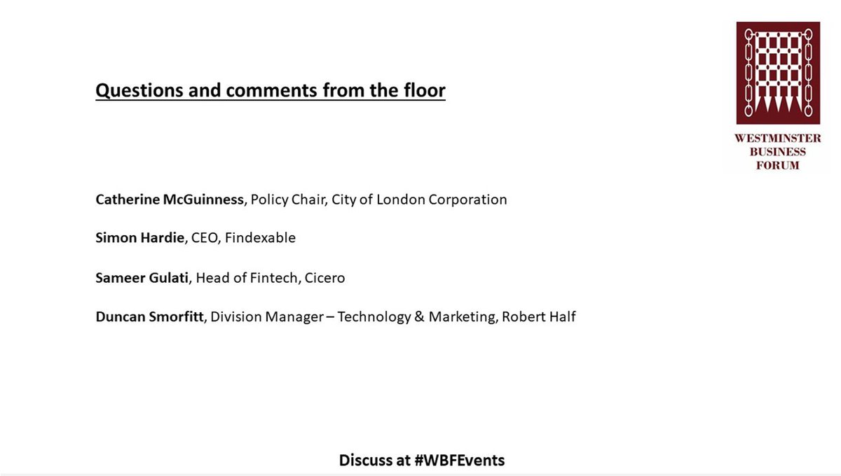 Another excellent panel and brilliant call to action on diversifying the fintech workforce, developing skills, and attracting foreign talent. As the experts said - there is so much potential "make it easier" and "act now" #WBFEvents