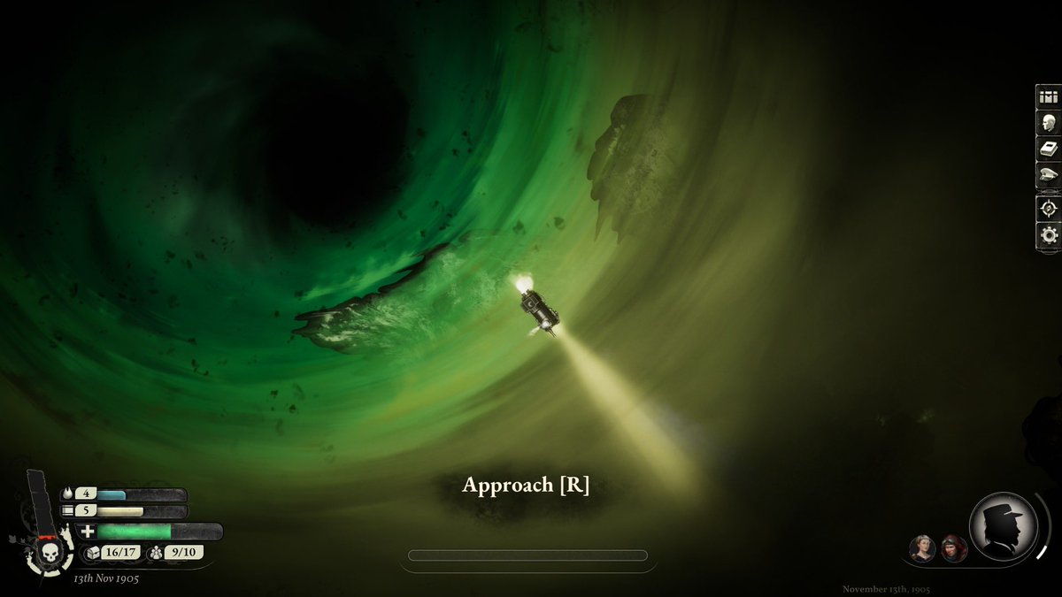 the coup actually happened on an expedition to help the Driver, and led to my favorite image so far: after the attempted coup, after most of the crew were dead, the Driver and the Doctor stood looking out onto this black hole(?), which was where the Driver needed to go