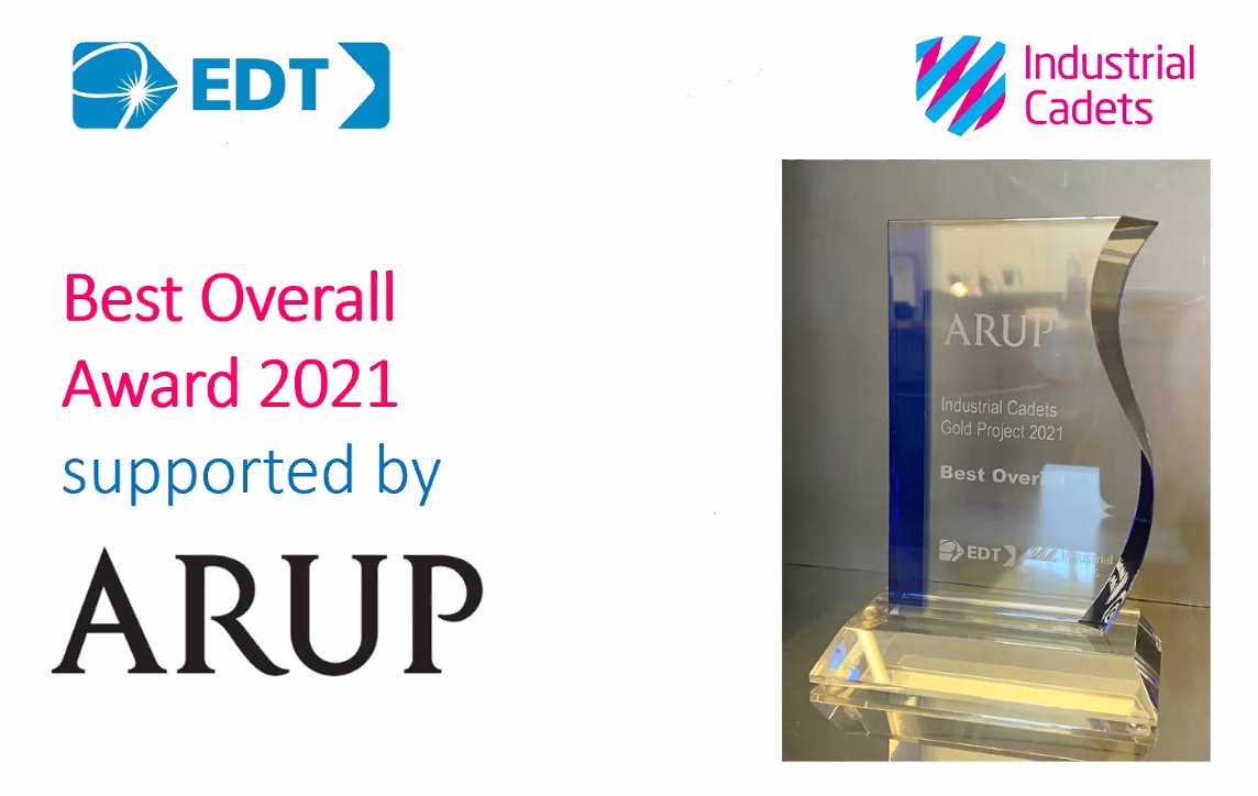 TheEDTUK's tweet photo. Congratulations @SPGSMain for being awarded Best Overall for your project ‘Promoting Intelligent Recycling with an Intuitive Digital Solution’. Thank you @ArupGroup for supporting #ICgoldproject https://t.co/hKHf0jOW4U