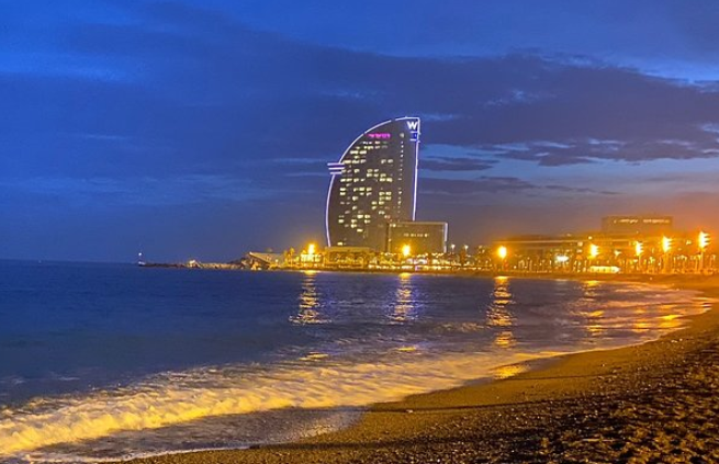 beautiful beaches at night