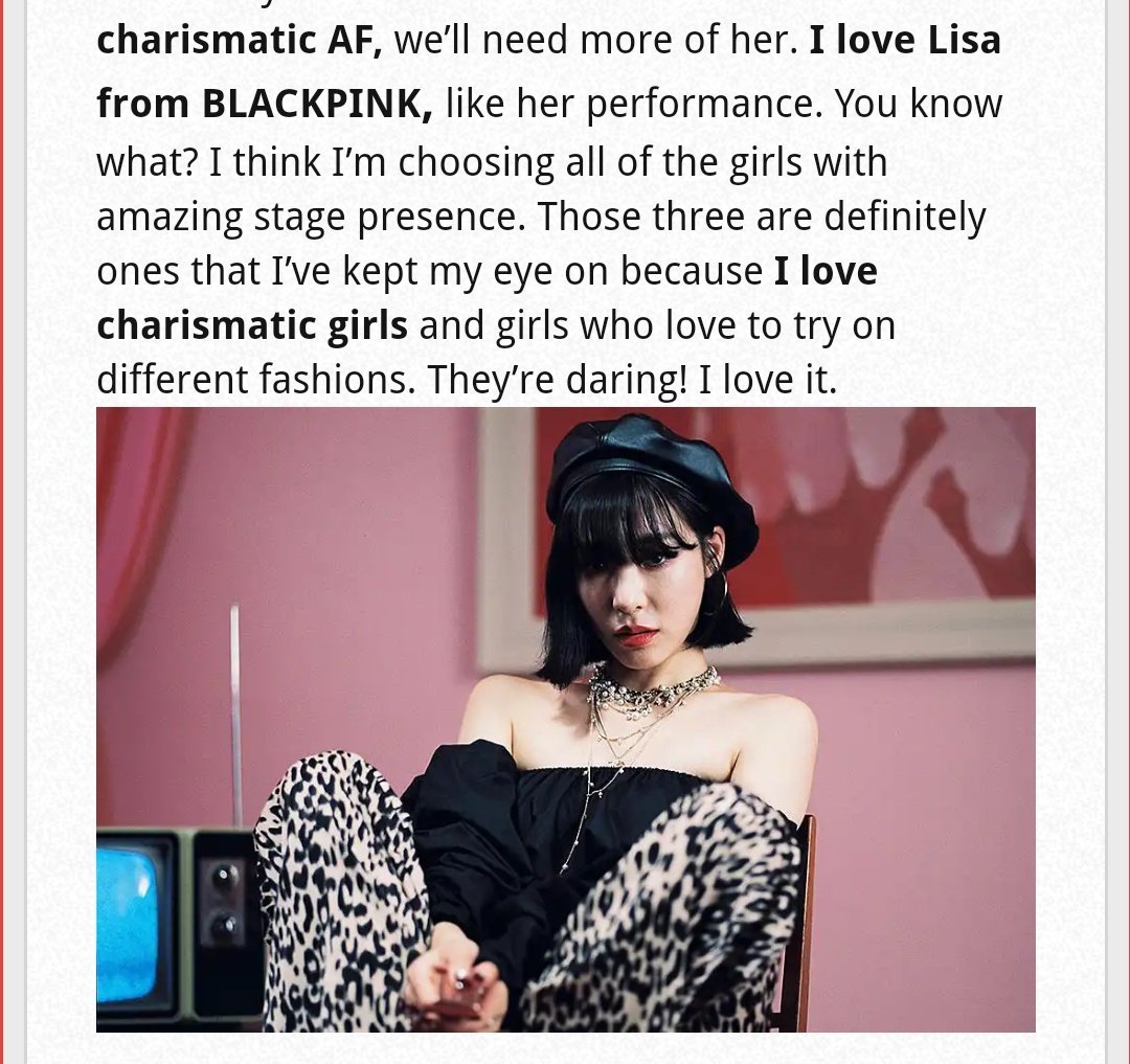 tiffany young chose lisa for a member she would like to form a group with and she's also been liking lisa's photos on ig