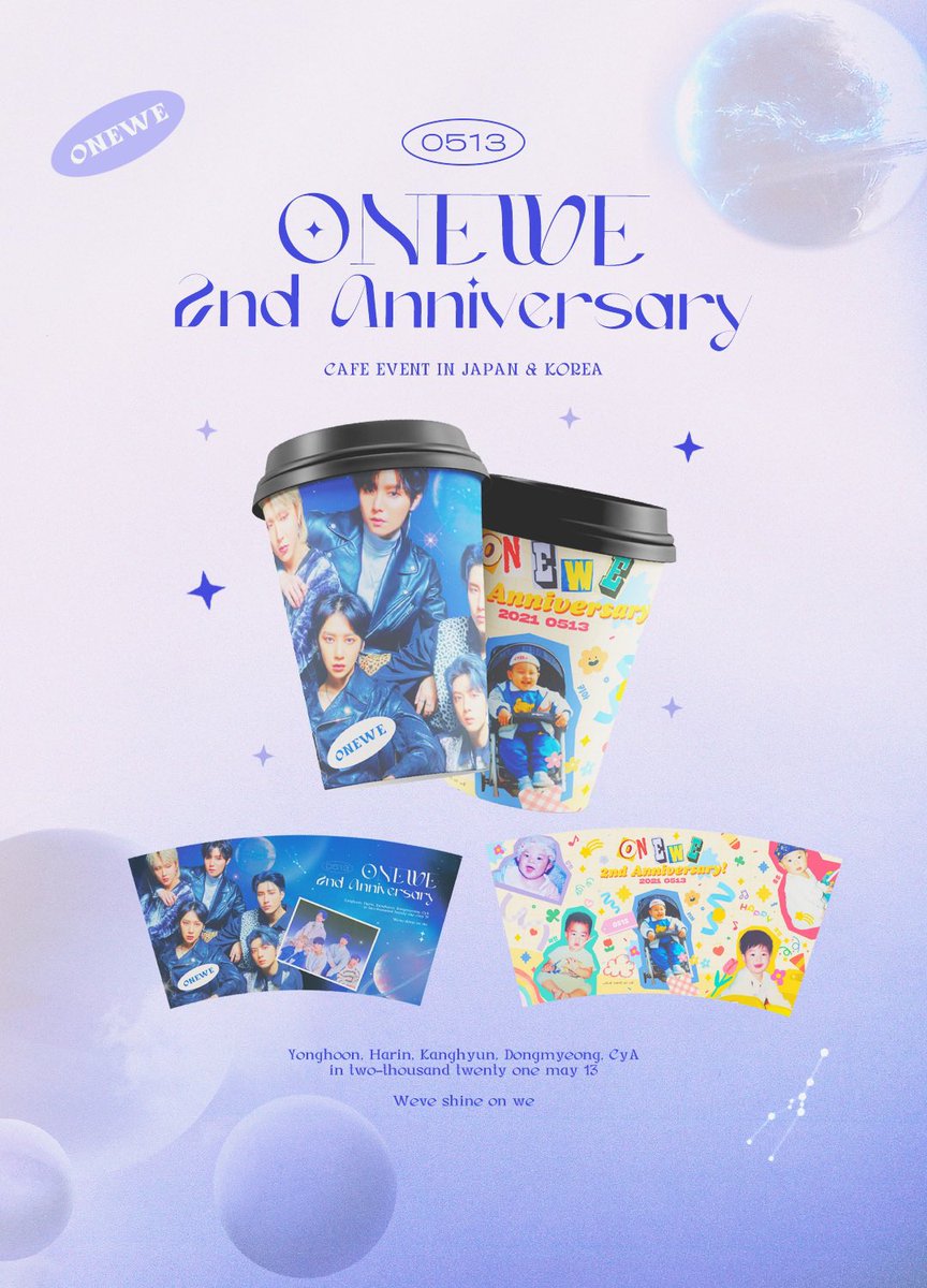 weveshineonewe's tweet photo. ✨ 𝐰𝐞𝐯𝐞 𝐬𝐡𝐢𝐧𝐞 𝐨𝐧 𝐰𝐞 ✨

東京 大阪 韓国 福岡でONEWEのデビュー2周年を記念して日本でもカフェイベントをします！
❤️💜💚💛💙

🪐 東京 大阪 韓国 : 2021.05.13 ~ 2021.05.16
🪐  福岡 : 2021.05.12 ~ 2021.05.13

#용훈 #강현 #하린 #동명 #키아

#함께하자영원위브 
#WEVE_SHINE_ON_WE https://t.co/cHU7ZpsBwo