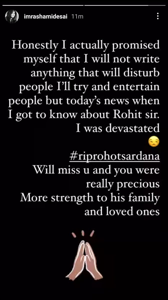 _nostalgic_20s's tweet photo. Latest story of Rashami remembering our loving #RohitSardana sir 🙏

May his pure soul rest in peace 
#RIPROHITSARDANA 

@TheRashamiDesai 
#RashamiDesai https://t.co/JNvaTCtEvD
