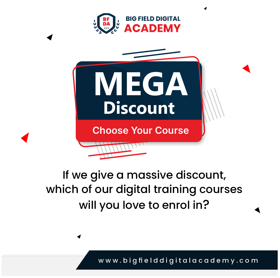 bigfieldacademy's tweet photo. Which of our digital career courses would you love to enrol in if we give you a discount?
Head on to our website (link in the bio) to make your choice and get back to us. Our next cohort will be starting by May 17, 2021. You don't want to miss it!🤭🤭

#bfdacademy
#digitalcareer https://t.co/BIIc3hnJEp