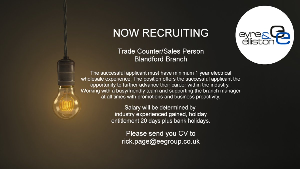 A fantastic opportunity to join our team at Blandford Branch!
eyreandelliston.co.uk/branches/bland…
#blandford #jobvacancies #jobsearch #JobOpportunity