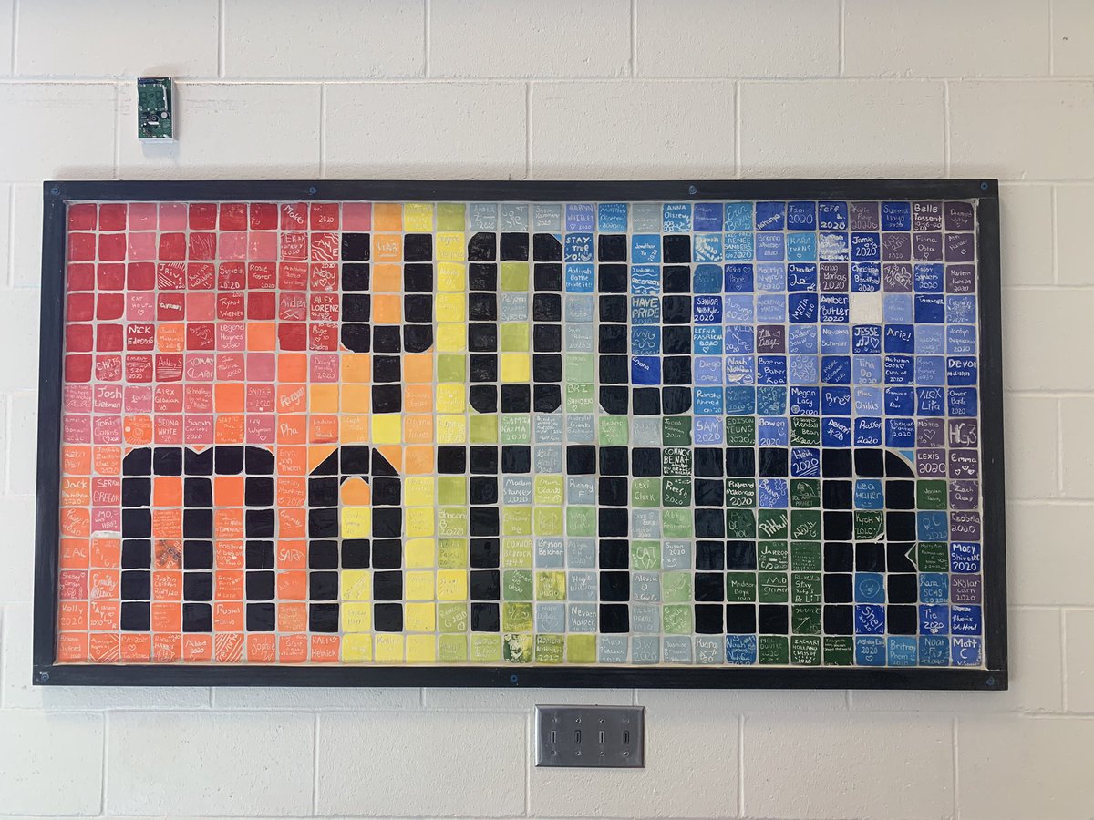 The c/o 2020 did a project tied to mental health as part of their class gift. It reminds students that in even their darkest times, they matter in this world and that people care about them! Thank you Ms. Alexander for all of the amazing things you do for and with our students.