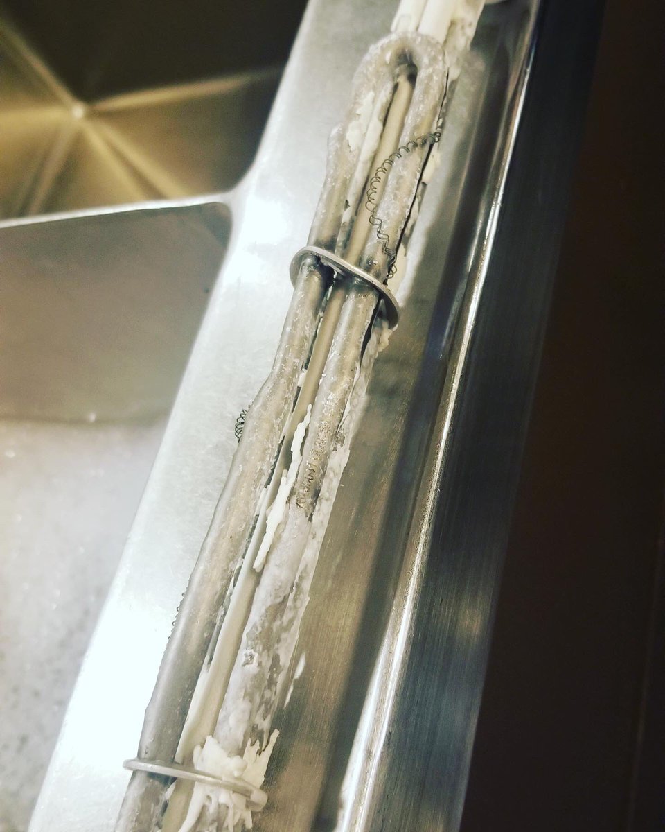 Happy Friday everyone! Another friendly reminder of how important water filtration is! It can save on costly repairs as scale can cause a ton of damage. Found this heating element exploded and covered in scale this morning.