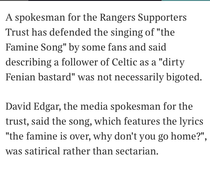 18)David Edgar of the Rangers Supporters Trust at the time, couldn’t have been more wrong