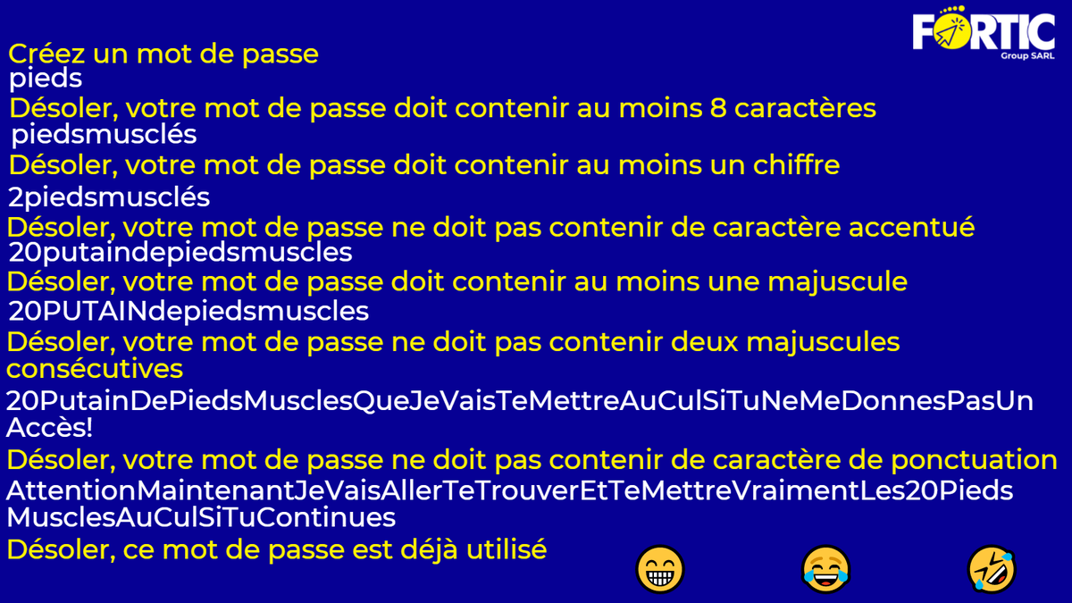 forticgroup_num's tweet image. #blaguedujour #blaguesdrole #blagues du #numerique 
Mais qu'est-ce qu'il lui a fait 🤔🤔😂
Si vous le savez dites le moi en commentaire !😁
Passez un excellent #weekend !
FORTIC GROUP, Numérique et Simple
#justepourrire