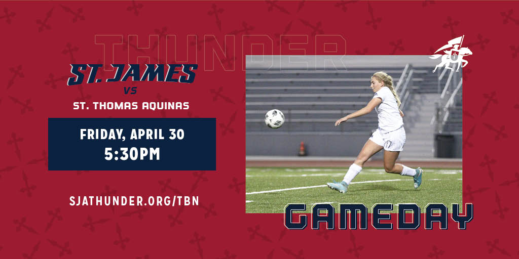 TONIGHT TONIGHT TONIGHT the SJA <a href="/LThunderSoccer/">Lady Thunder Soccer</a> Thunder girls host the <a href="/STAGirlsSoccer/">Adam Lamb</a> Saints at 5:30 on Thunder Broadcasting Network!

All TBN programs are available free of charge at SJAThunder.org/TBN